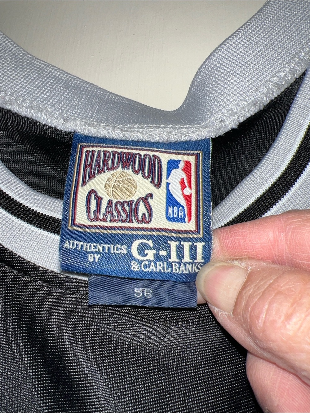 Hardwood Classics Carl Banks San Antonio Spurs Duncan basketball jersey size 56